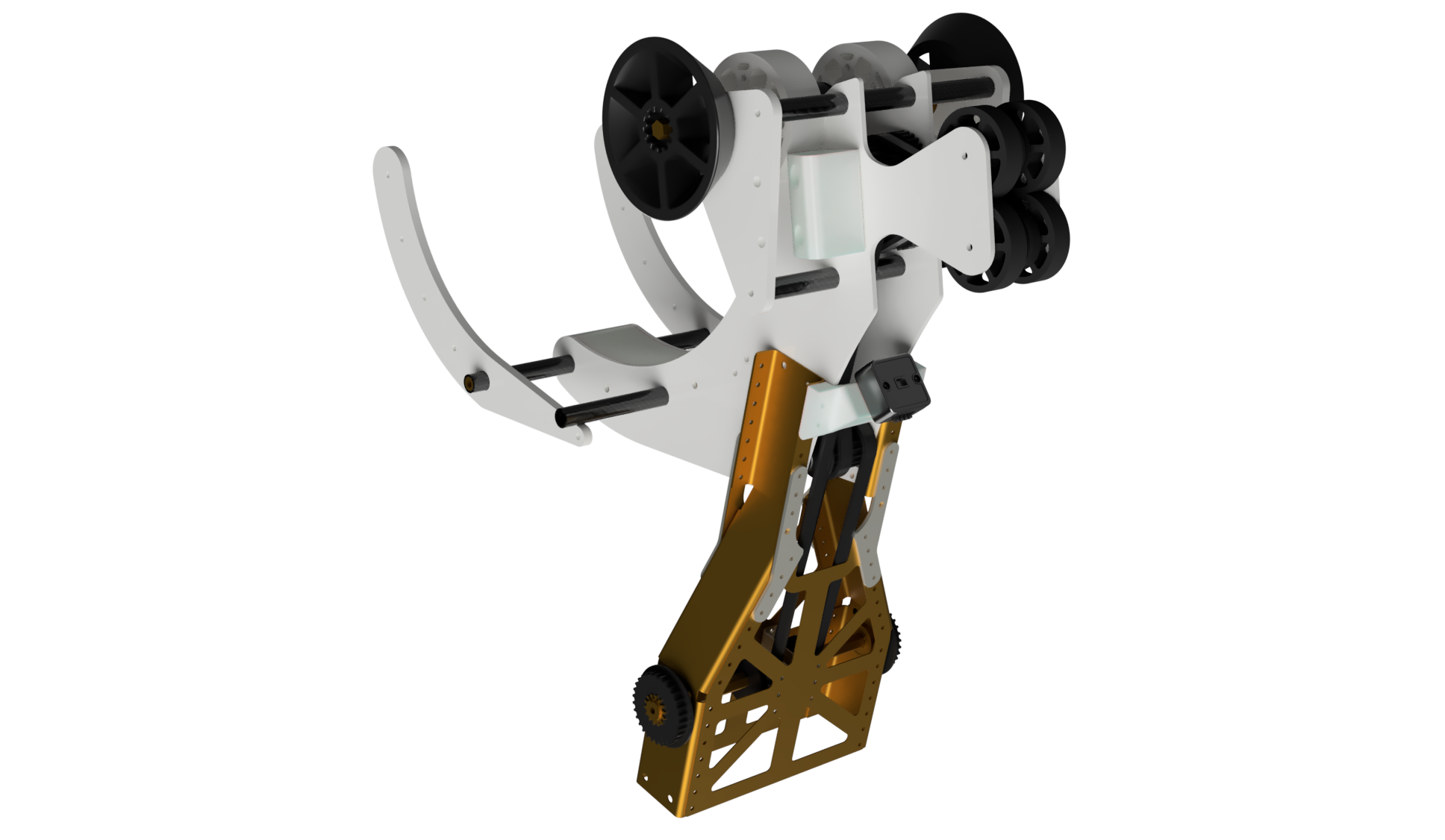CAD render of the 118 manipulator arm and end effector